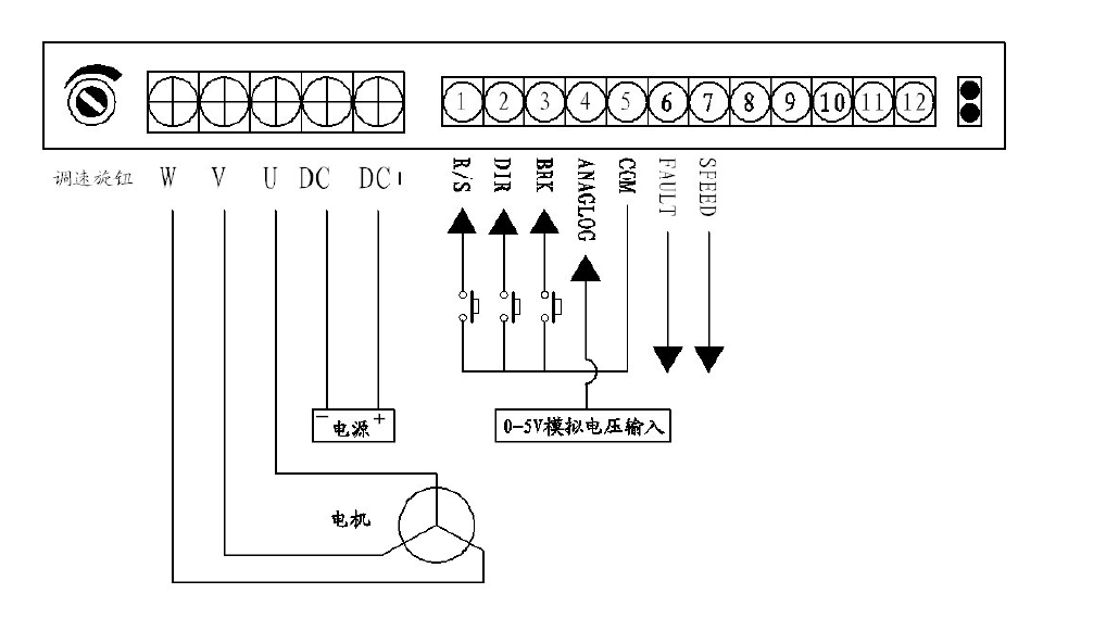 無刷驅(qū)動器線路連接圖