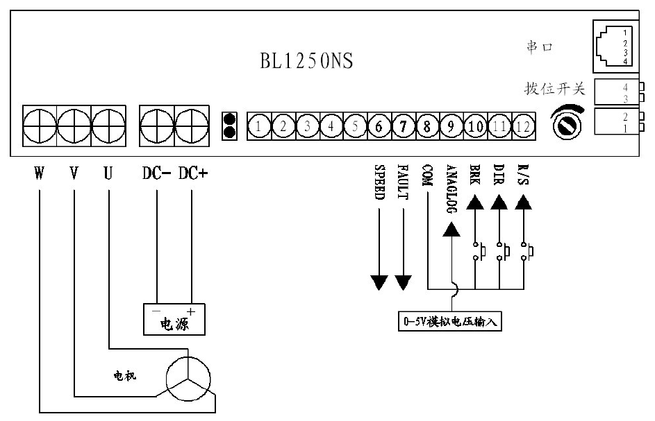 無刷驅(qū)動(dòng)器接線圖