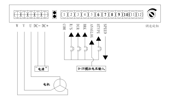 無(wú)刷驅(qū)動(dòng)器接線圖